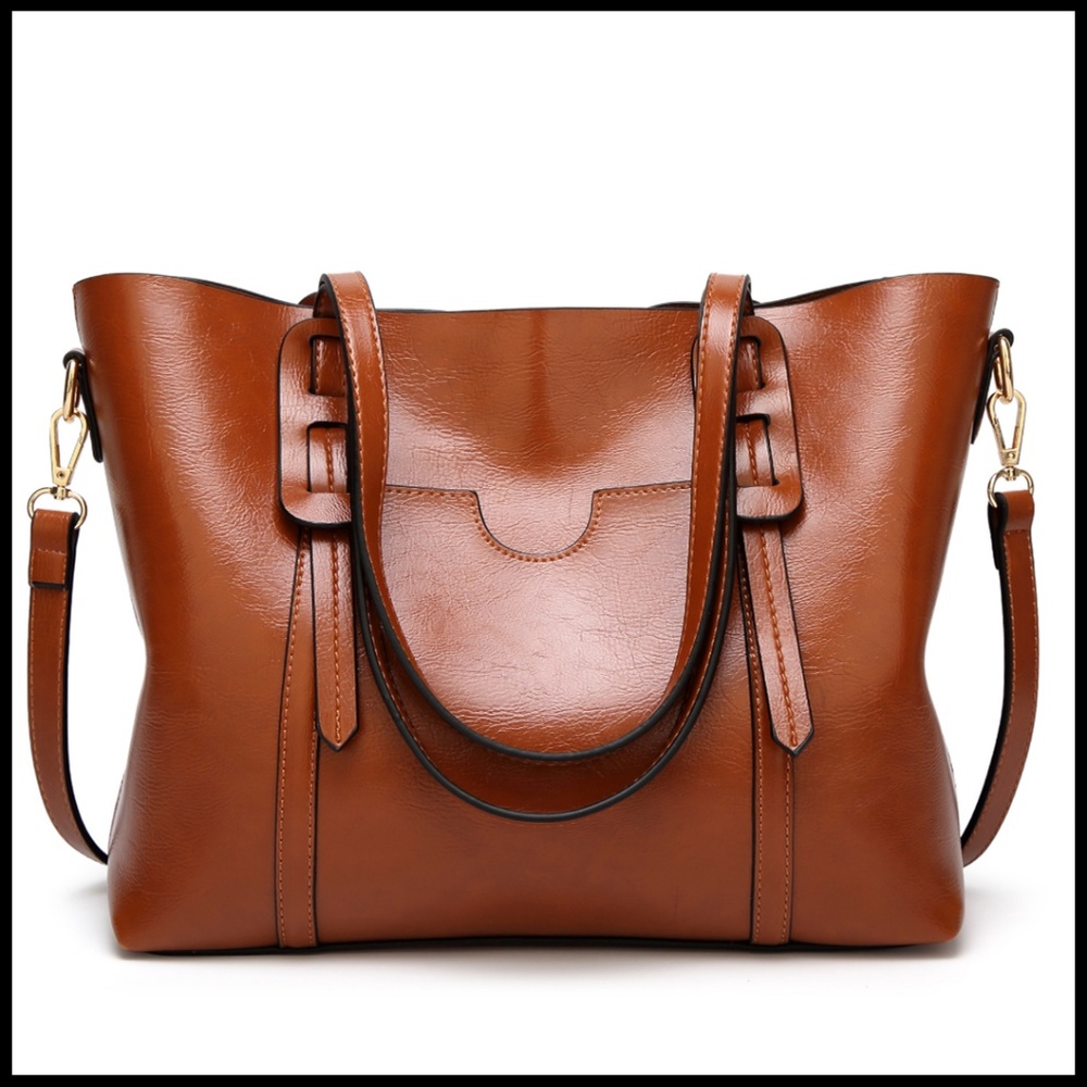 Classic Tan Leather Shoulder Bag